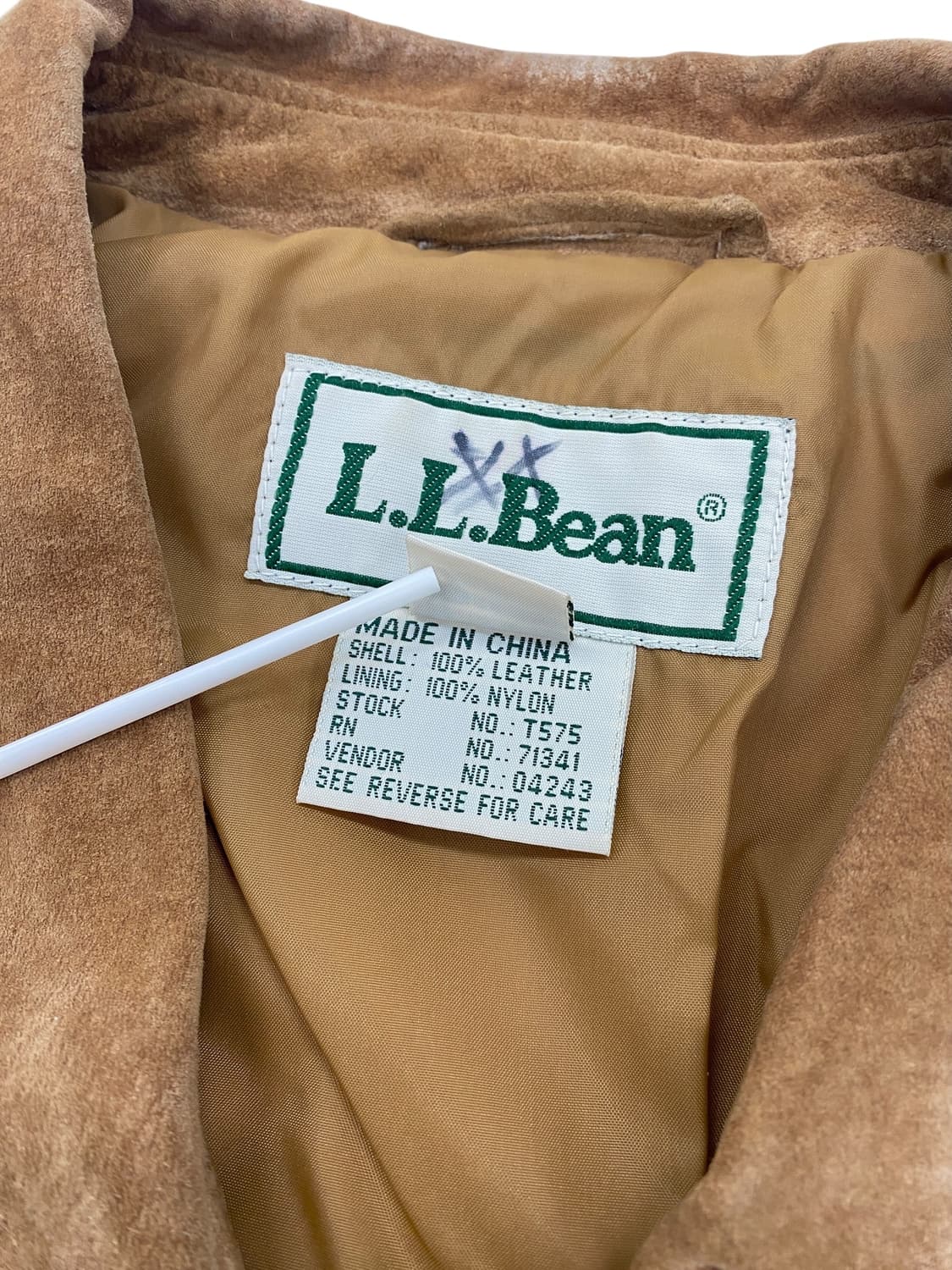 90‘s 엘엘빈 스웨이드 레더 블루종 자켓 상품이미지8