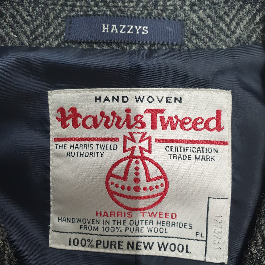 헤지스 해리스 트위드 헤링본 울코트 상품이미지4