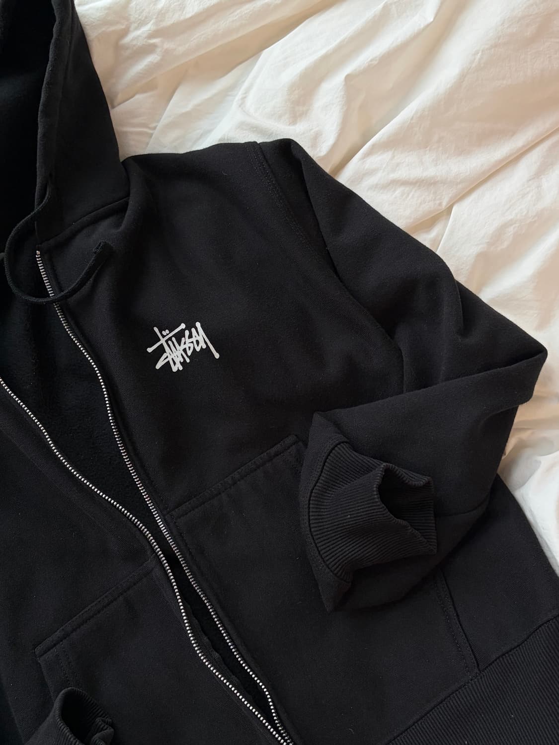Stussy Basic Stussy Zip Hoodie Black 상품이미지8
