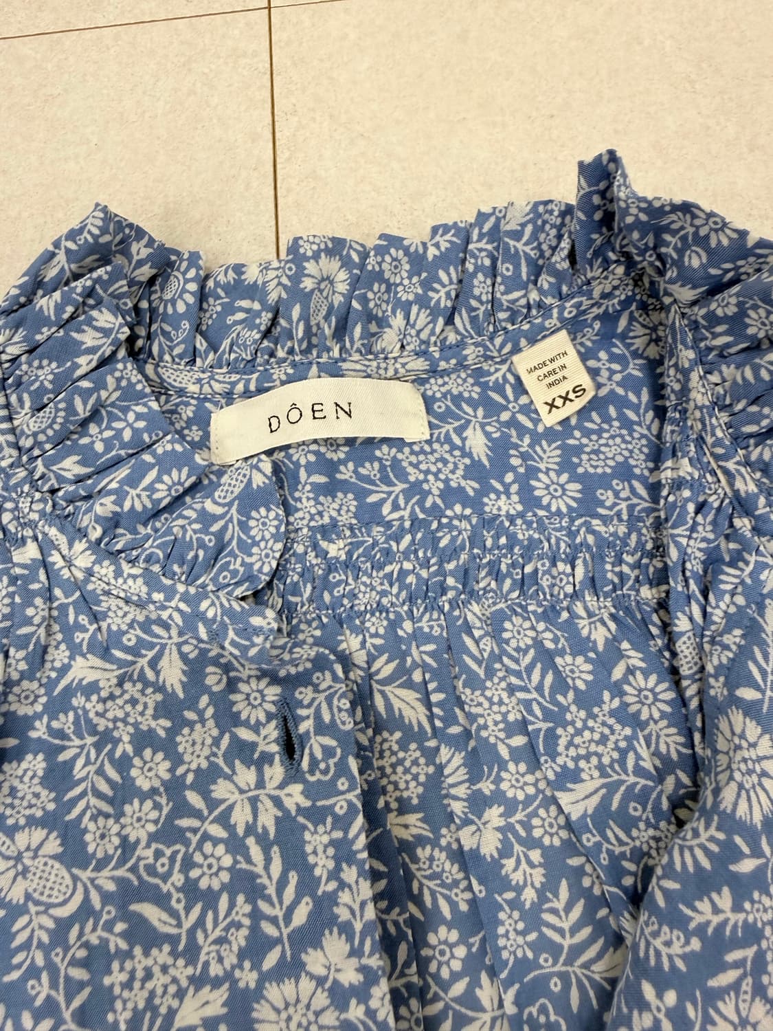 DOEN 플로럴 블라우스 XXS 상품이미지5