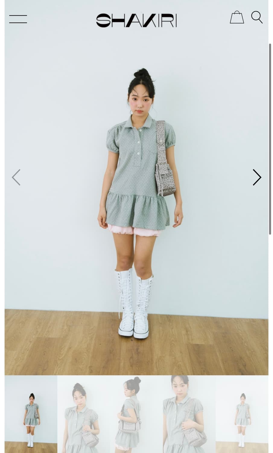 샤키리 softy dot pique dress 상품이미지3
