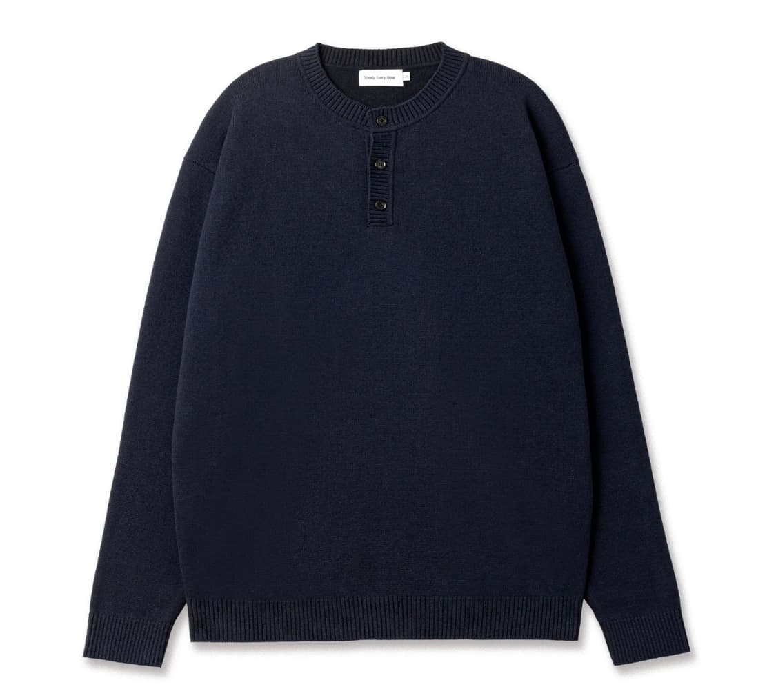 스테디에브리웨어 SEW 코튼 캐시미어 헨리 넥 니트 스웨터 3 상품이미지1
