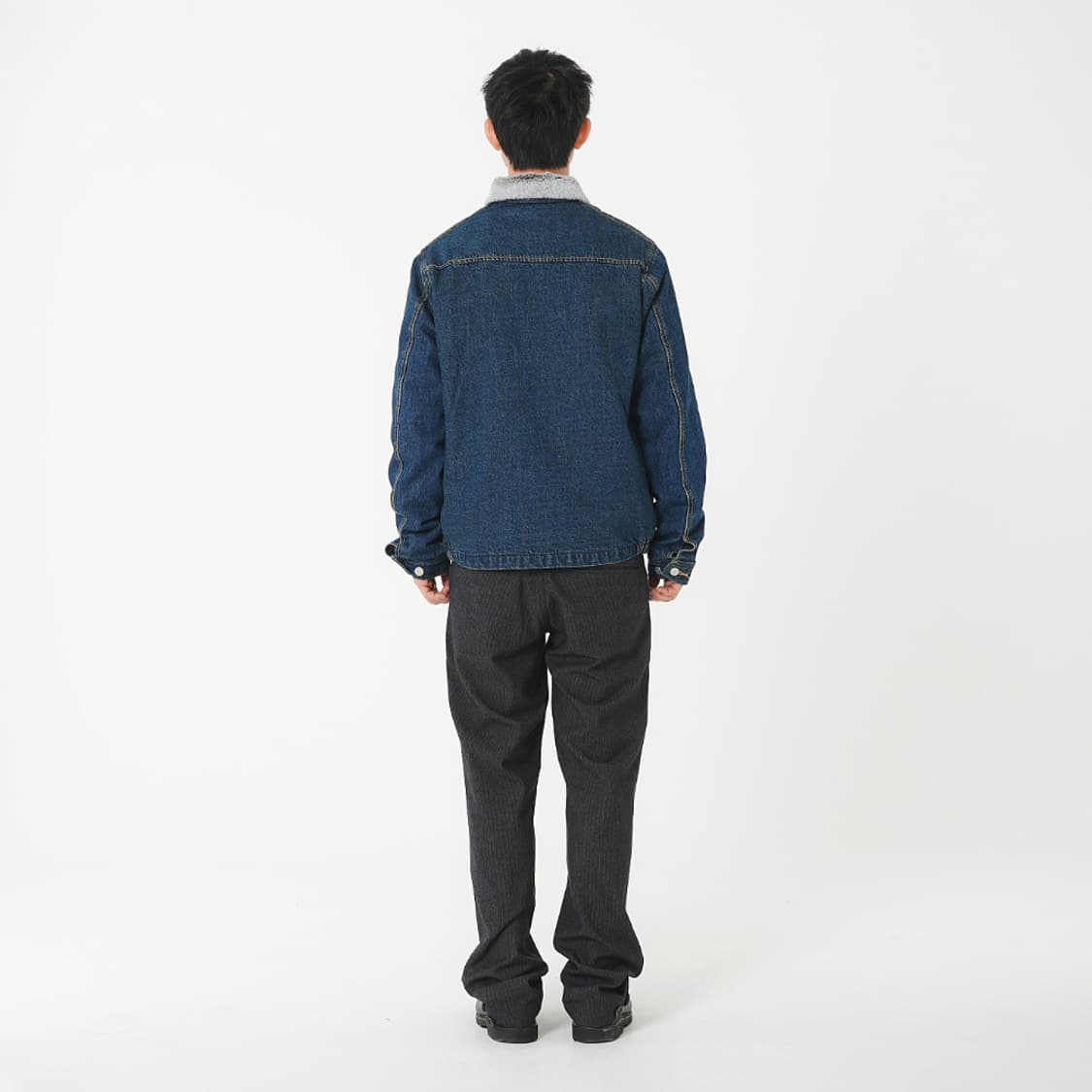 새상품) 사파리스팟 투 버튼 울 팬츠 블랙 1사이즈 상품이미지6