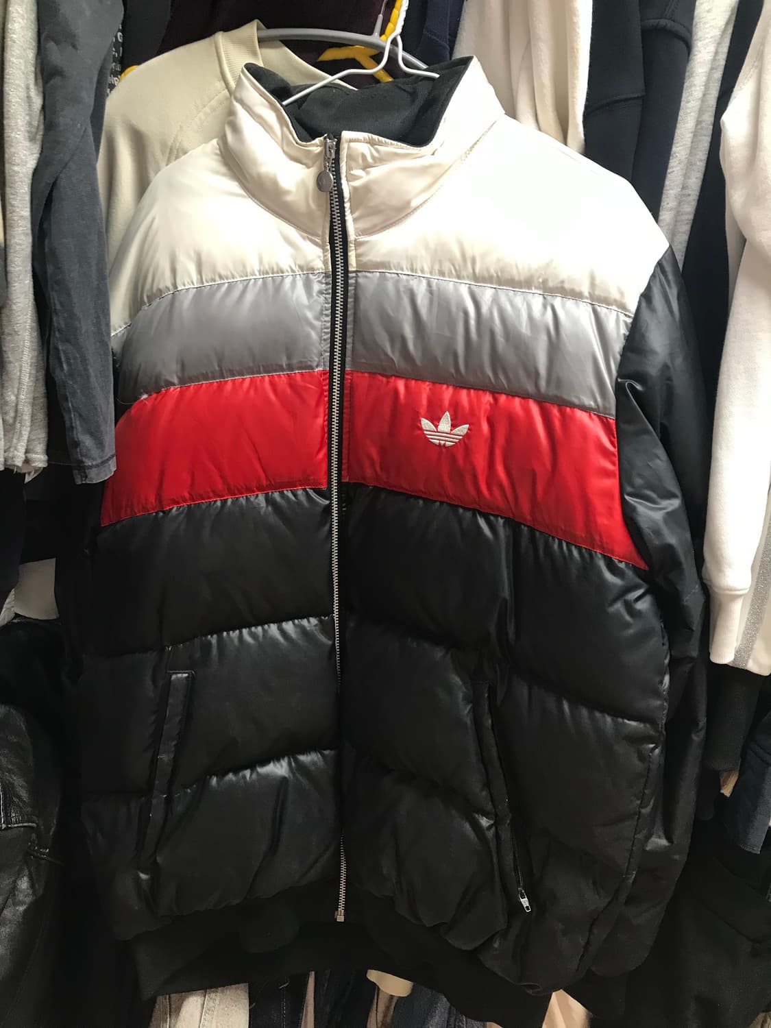 아디다스 배색 패딩 상품이미지1