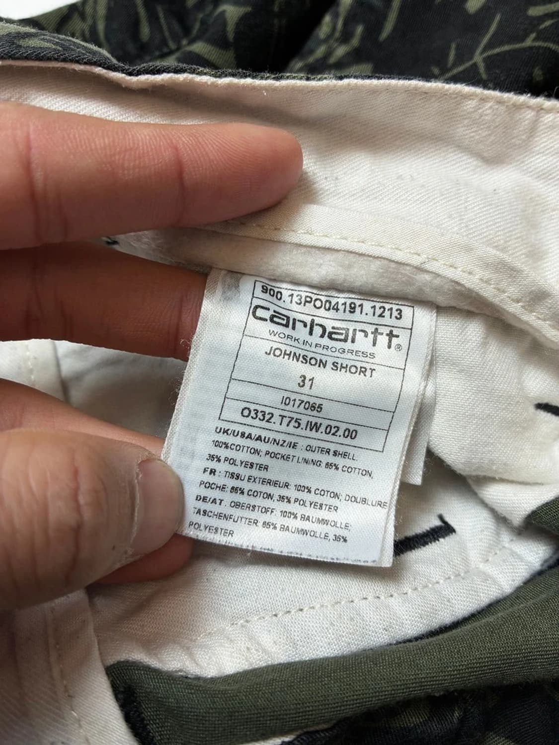 칼하트 WIP 존슨 로터스 프린트 쇼츠 PN8708 상품이미지8
