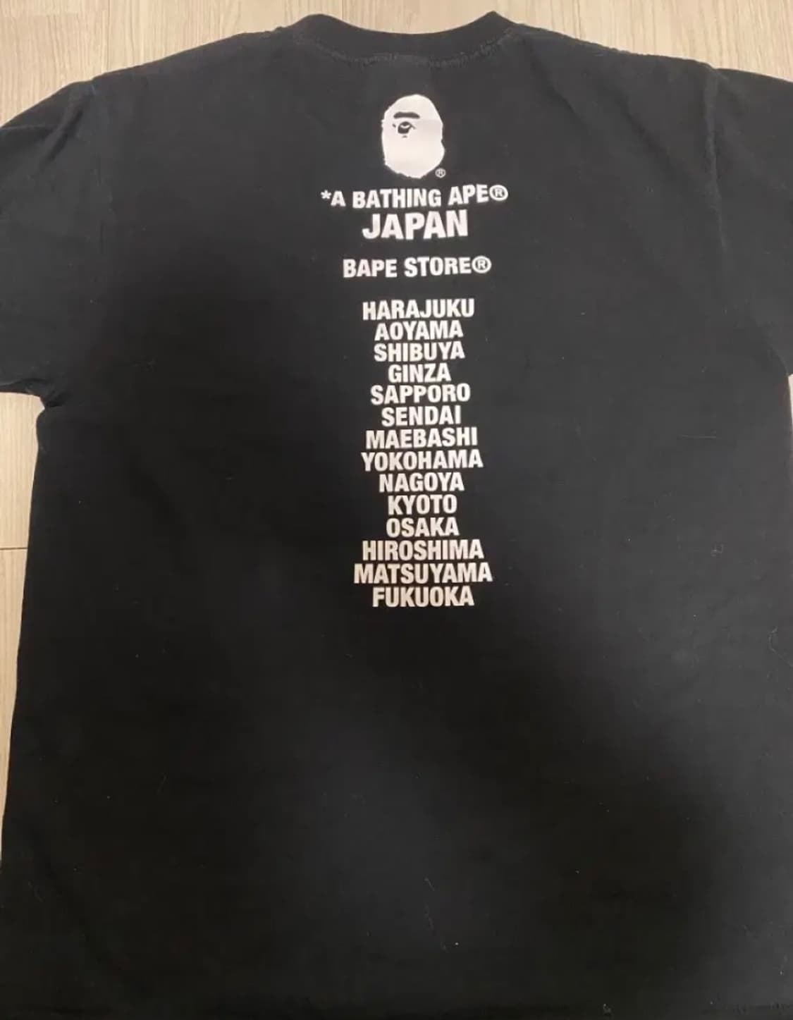[가격 제안 가능] 베이프 재팬 에이프헤드 반팔 티셔츠 블랙 L 상품이미지2