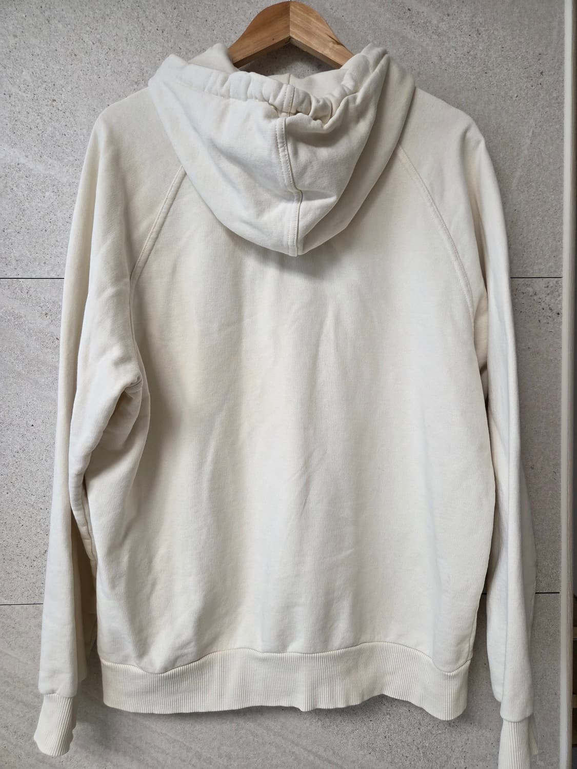 써네이 빅로고 후드티 크림 M 상태최상 상품이미지5