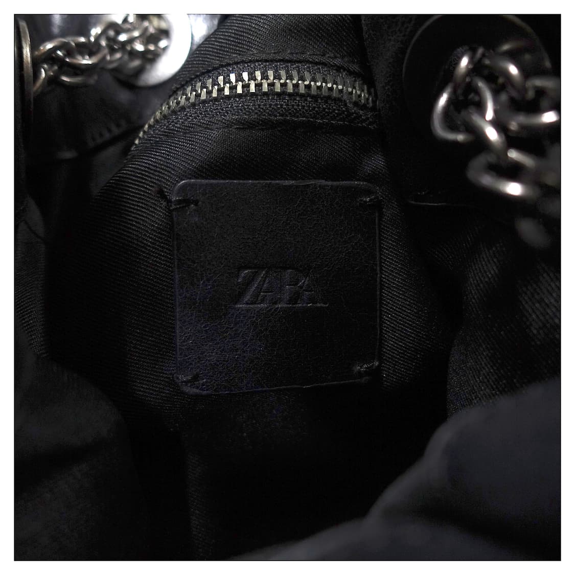 ZARA 자라 체인 벨트 스트랩 레더 복조리 크로스백 상품이미지7