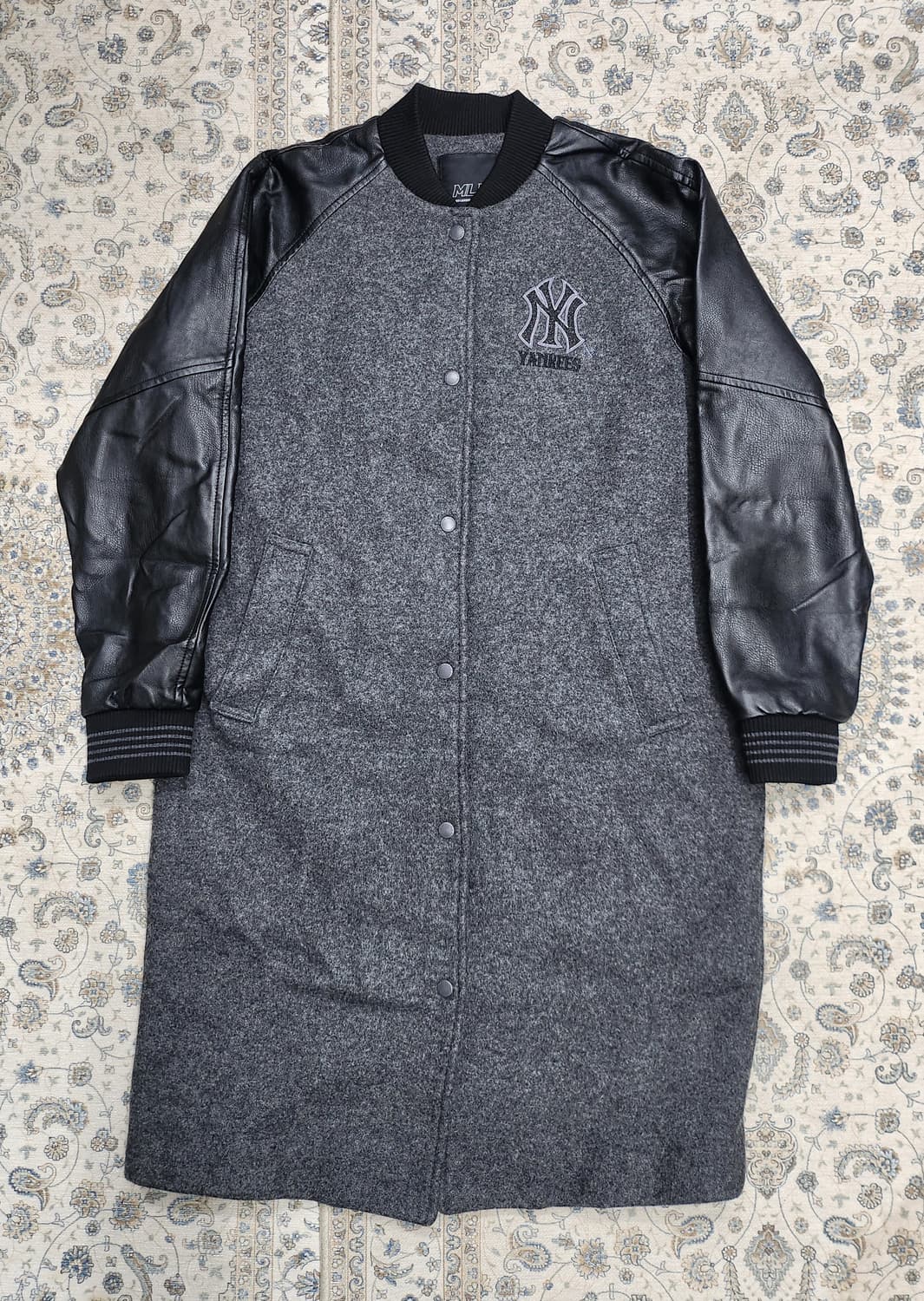MLB 뉴욕 양키스 울 혼방 롱 바시티 자켓 90  (77까지가능) 상품이미지1