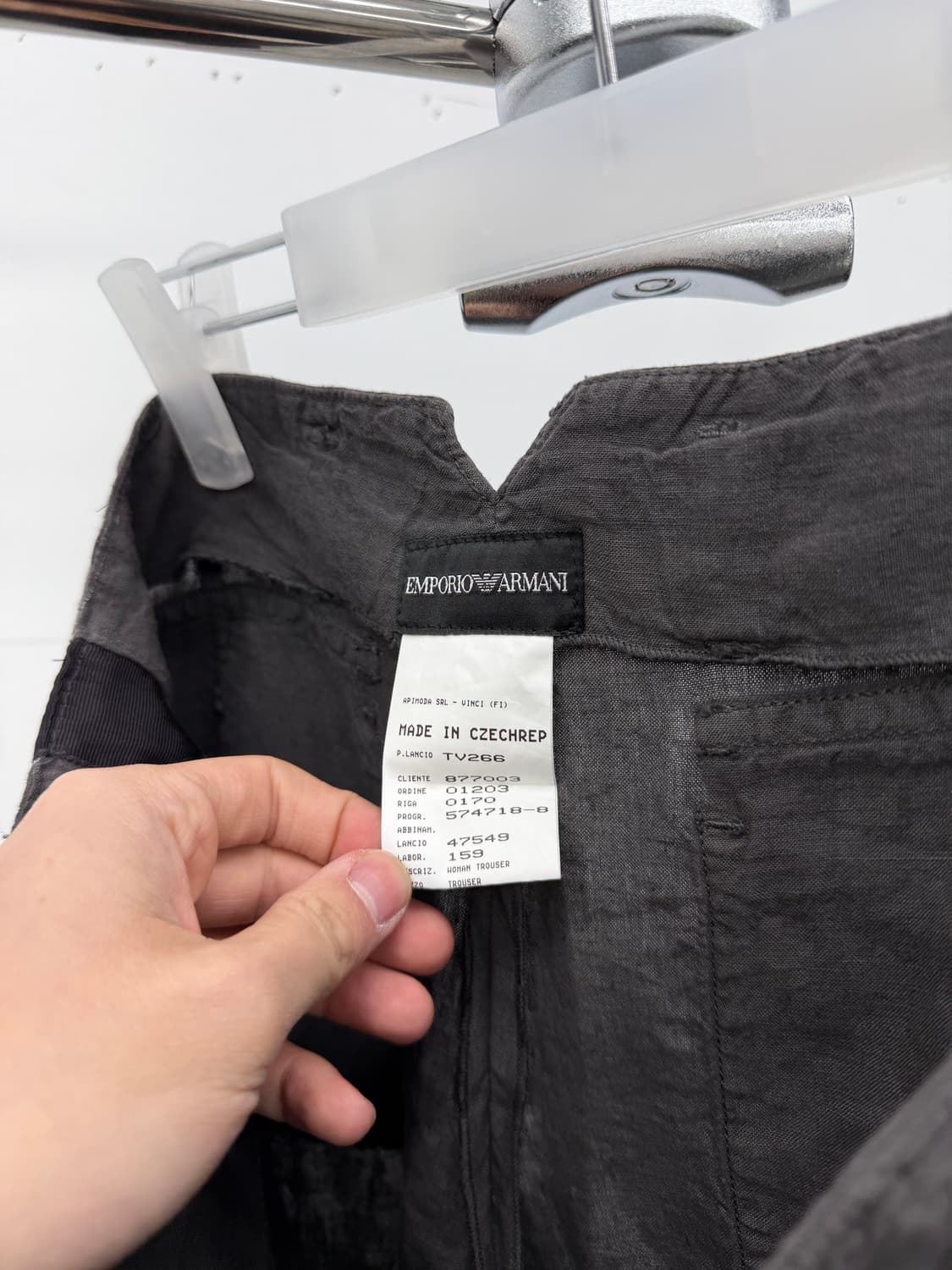 00s Emporio Armani linen trousers 상품이미지9