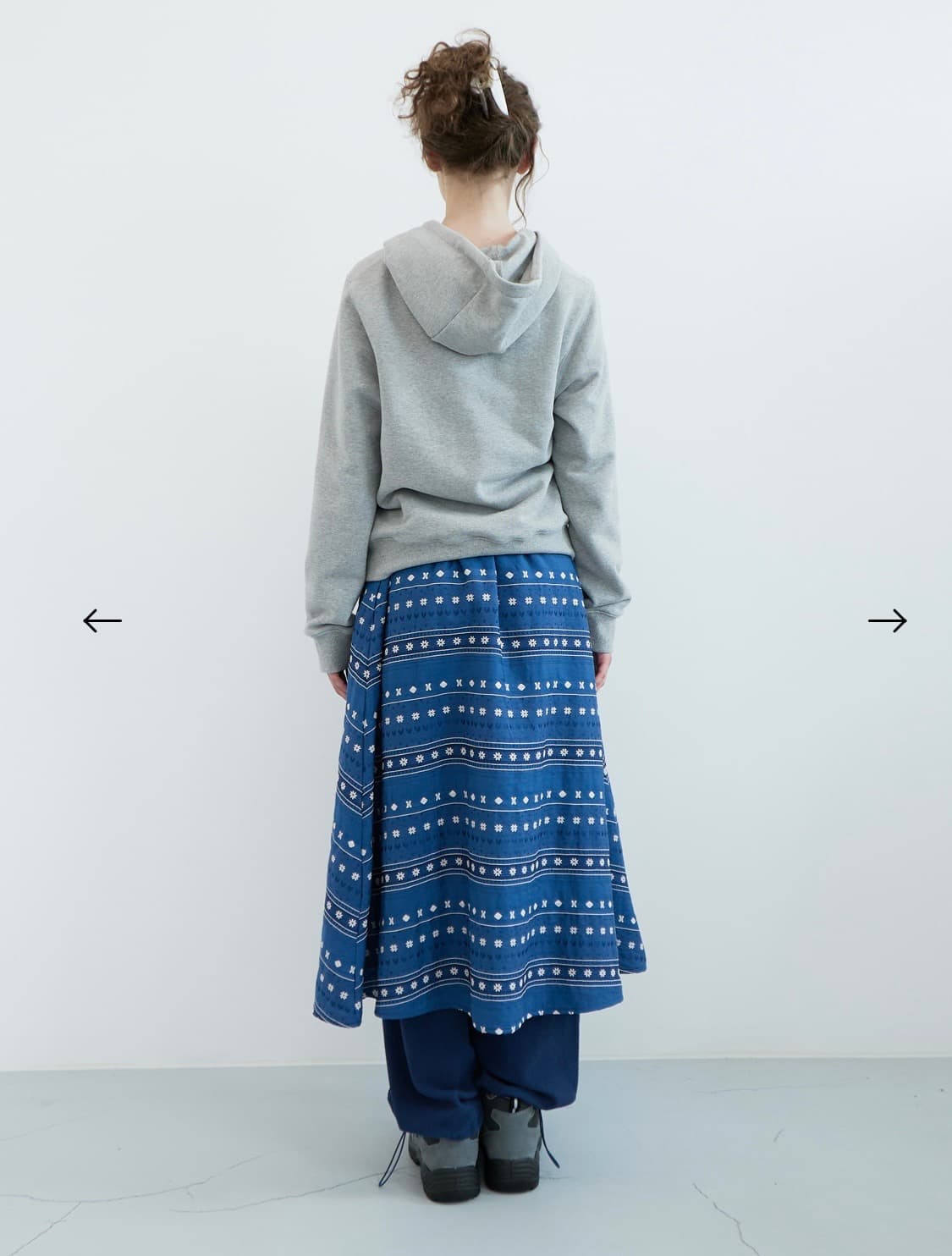 엔조블루스 픽셀 로고 클럼피 후디 (grey)  상품이미지5