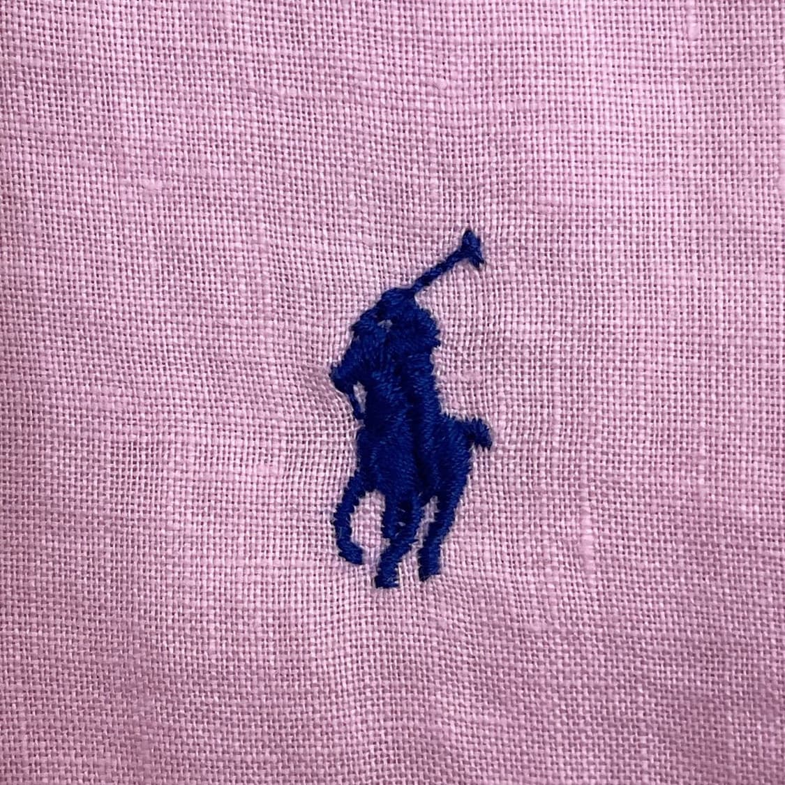 Polo  폴로 랄프로렌 신형 자수로고 핑크 린넨 셔츠 상품이미지2