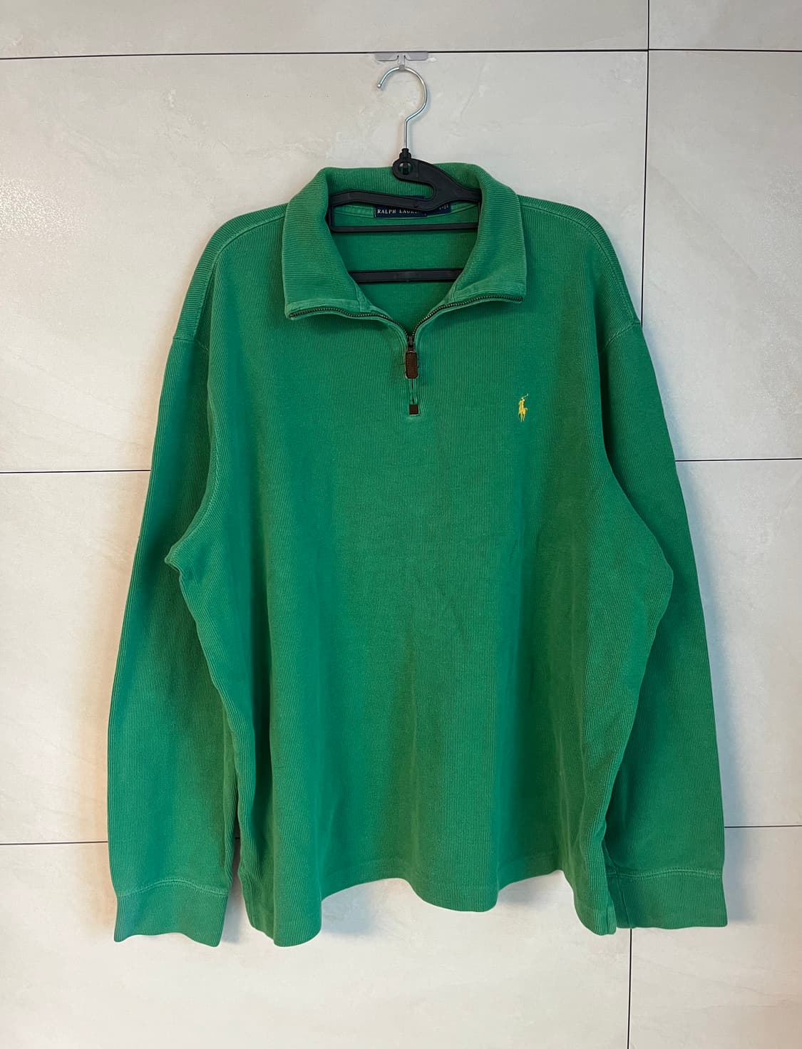 폴로 하프집업 니트 그린 [XL] 상품이미지1