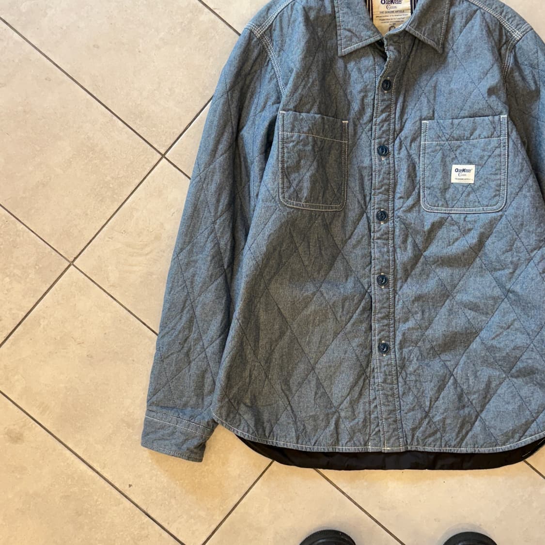 오시코시 퀼팅 셔츠 자켓 상품이미지2