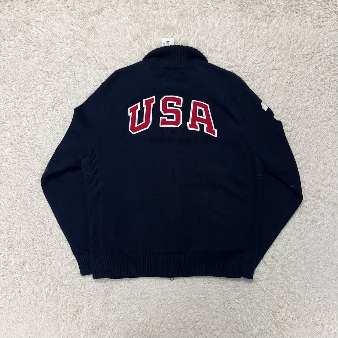 Polo big pony navy USA knit zip-up 상품이미지5