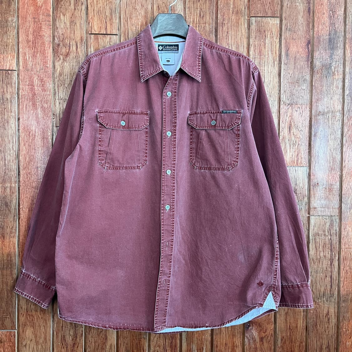 컬럼비아 버건디 워크 셔츠 상품이미지1