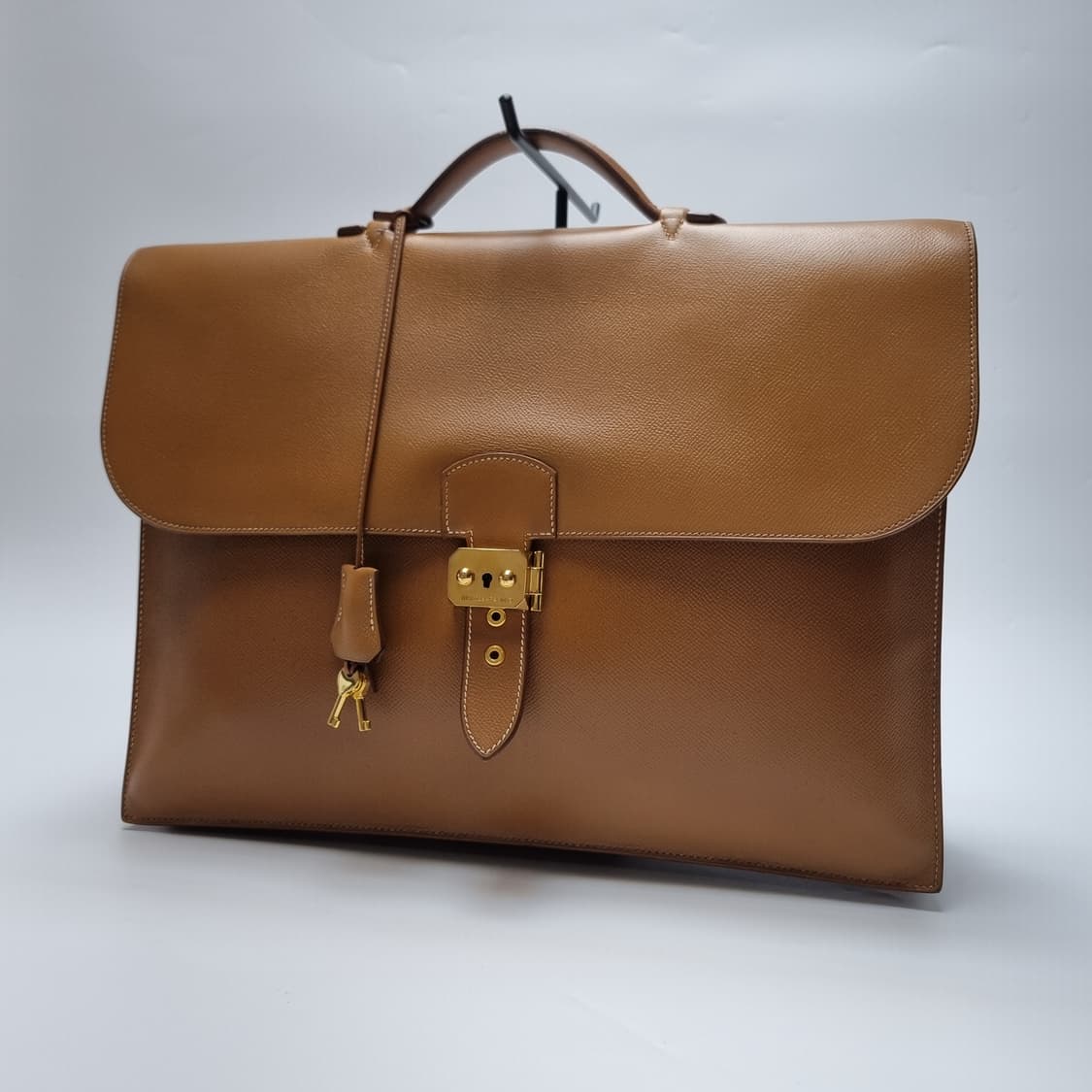 에르메스 삭아데페슈41 브라운 금장 브리프케이스 남여공용(최상급서류가방) 상품이미지2