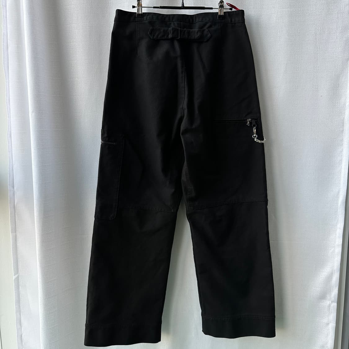 프라다 헤비코튼 신치백 체인 워크 팬츠 블랙 48 상품이미지8