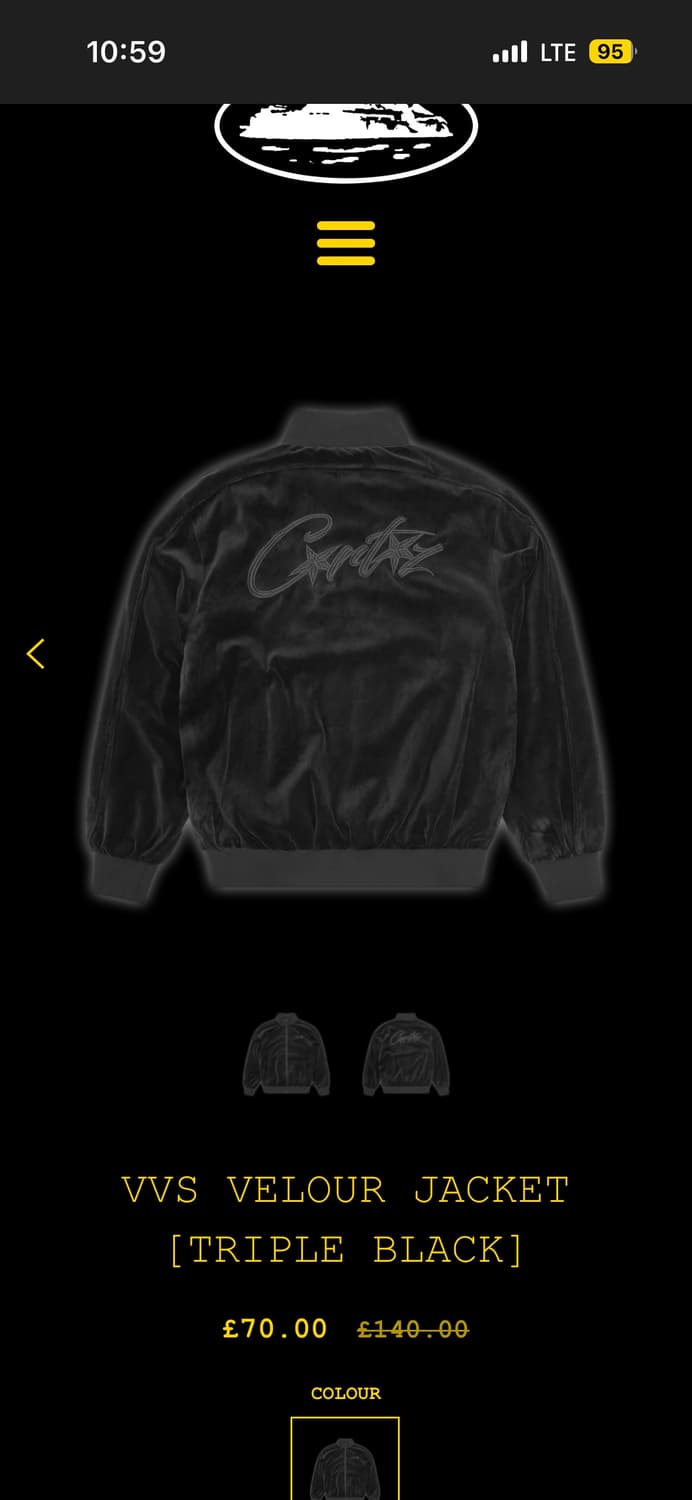 코르테이즈 벨루어자켓 트리플블랙 상품이미지2