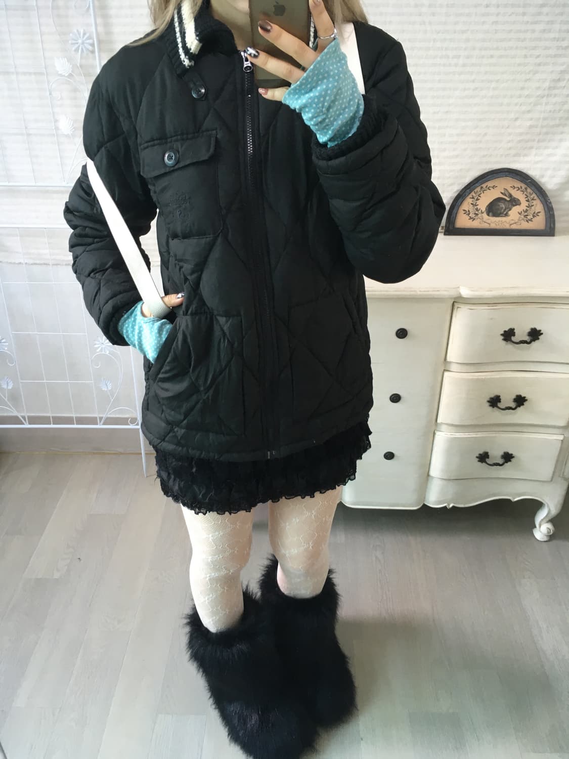 T&c surf 블랙 퀄팅 패딩 점퍼 상품이미지6