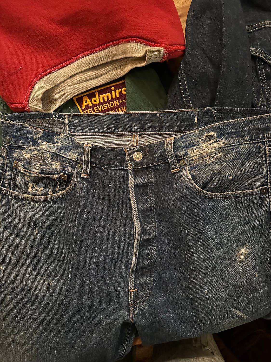 70s USA 빈티지 리바이스 501 66전기 셀비지 데님 팬츠 상품이미지8