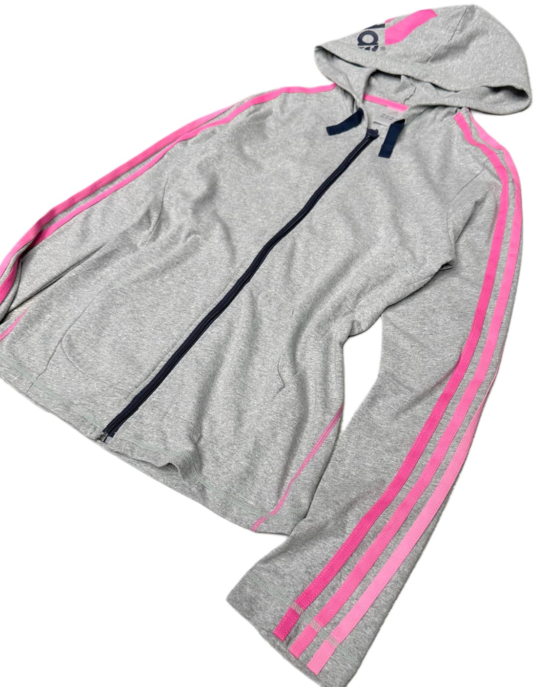 pink logo grey hood zip-up 상품이미지4
