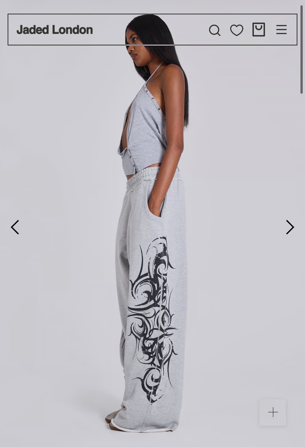 Jaded london Grey Baggy Blade Joggers 상품이미지2