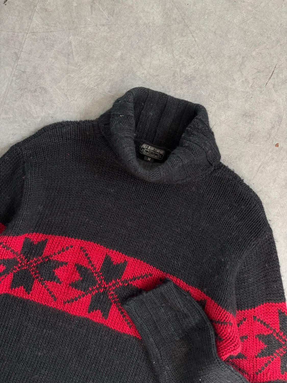 폴로 진스 노르딕 블랙 터틀넥 니트 상품이미지3