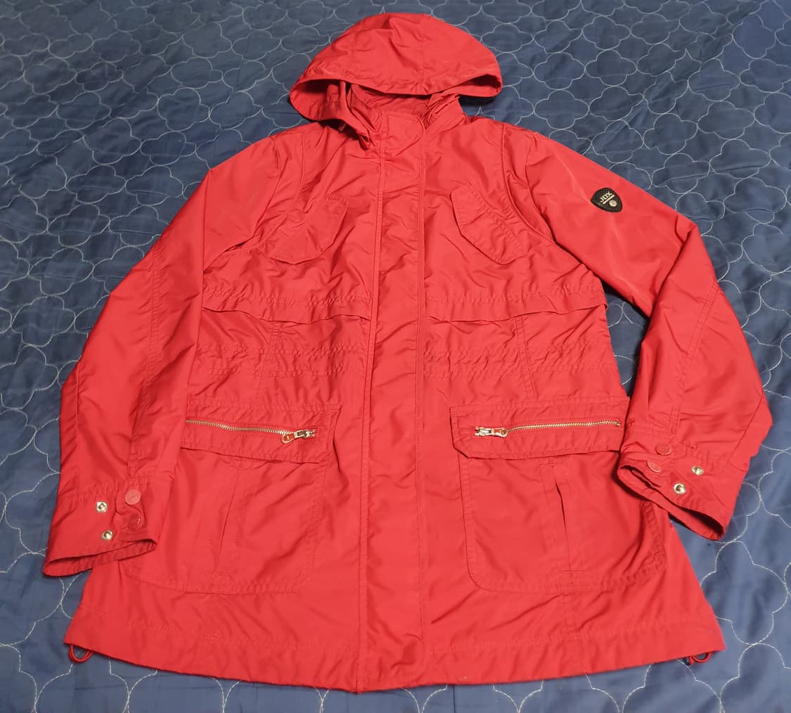 JDX 우먼 멀티포켓 어깨와펜 바람막이 점퍼 레드 (S) 상품이미지1