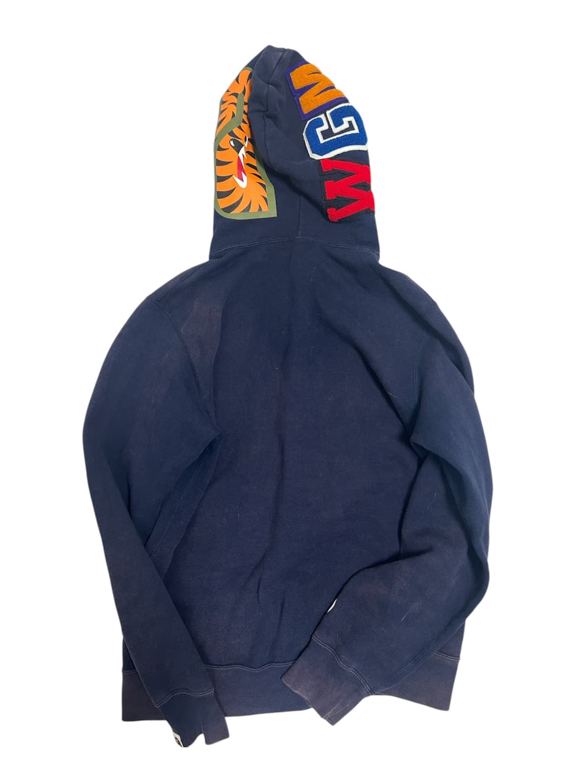 BAPE 샤크 후드집업 (남색, 변색 있음) 상품이미지2