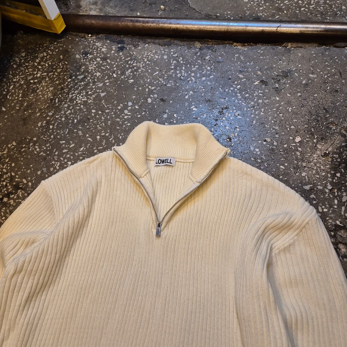 FREE 아이보리 하프집업 니트 상품이미지4