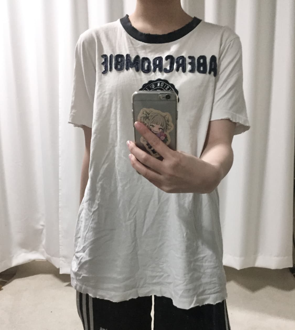아베크롬비 화이트 패치 로고 반팔 티 상품이미지1