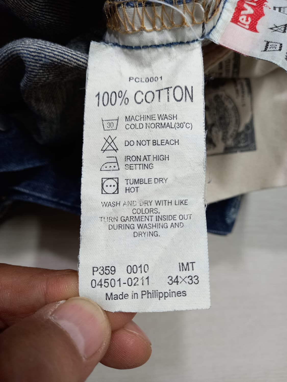 34 07's 리바이스501 워싱 일자진 34-555 상품이미지9