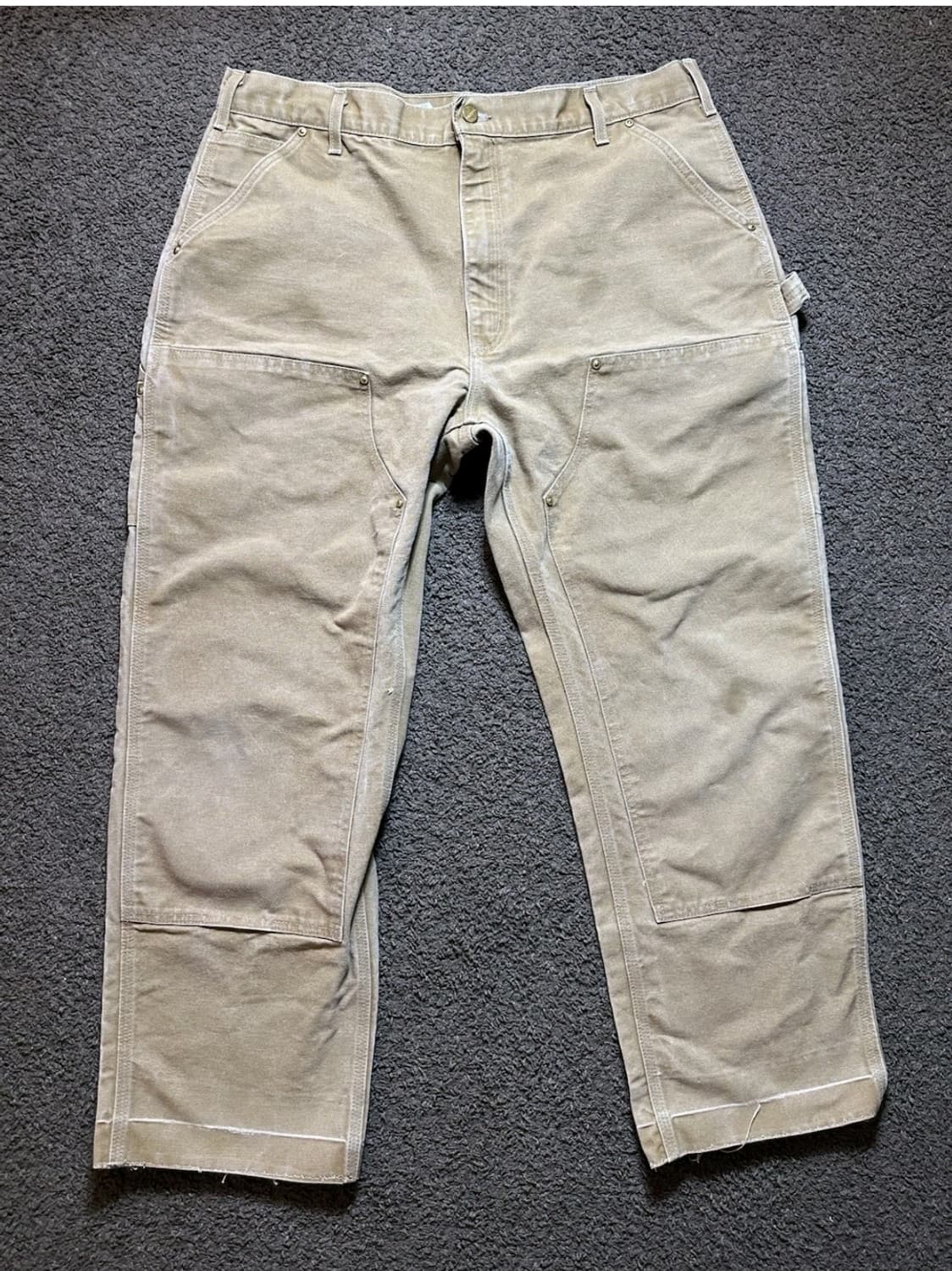 OG USA Vintage 칼하트 B01 BRN 더블니 팬츠 38X32 상품이미지1