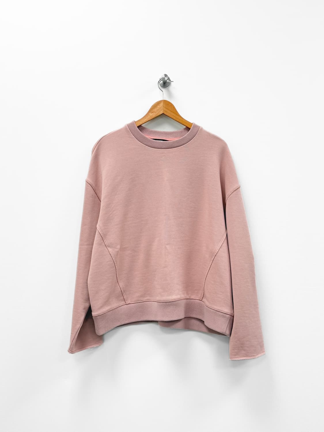 시스템 옴므 더스티 핑크 오버사이즈 스웨트셔츠 상품이미지1