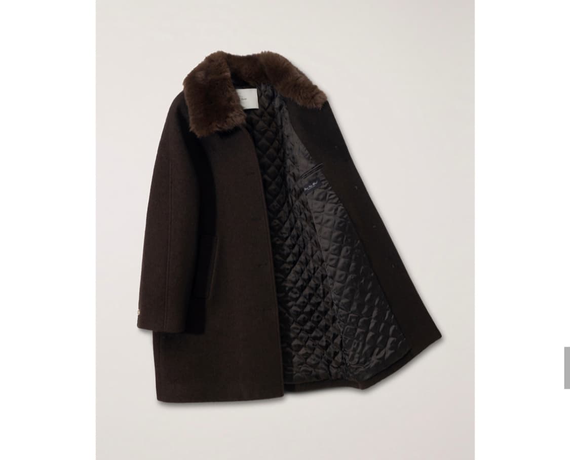 25FW 던스트 부클 울 하프코트 브라운 상품이미지6