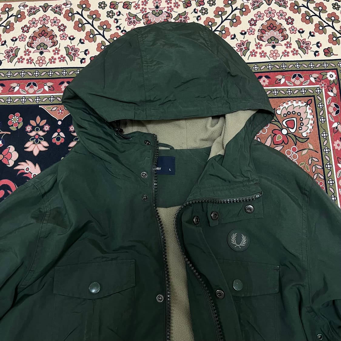 프레드페리 플리스안감 야상 파카 자켓 L/100 상품이미지2