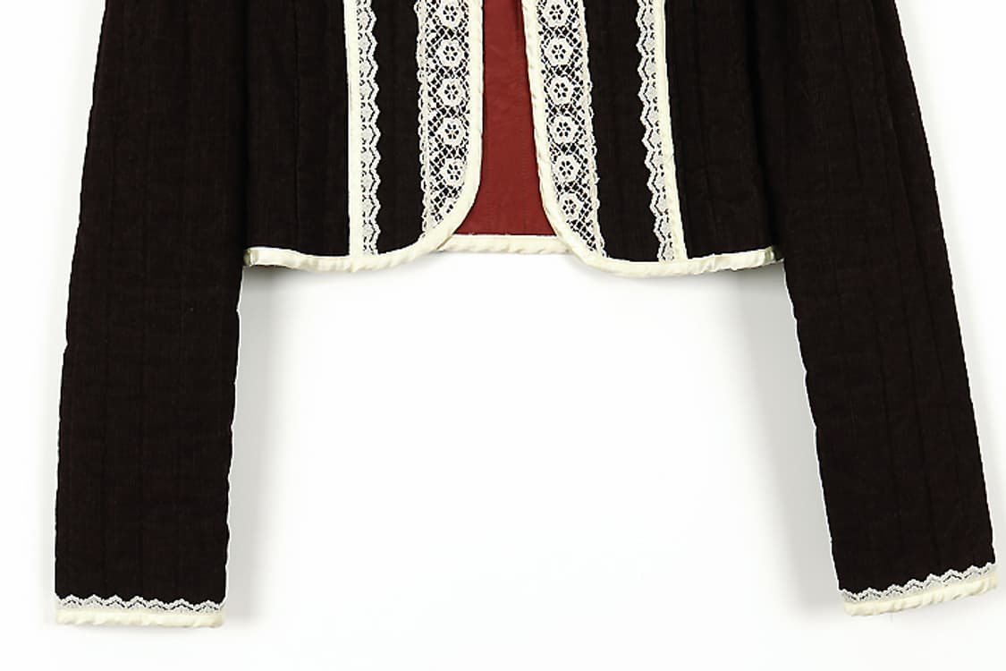 70's GUNNIE SAX 코듀로이 퀼팅 거니섹투피스 미국빈티지드레스 상품이미지5