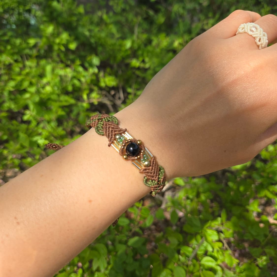 초코나무 숲 금빛 오닉스 팔찌 상품이미지2