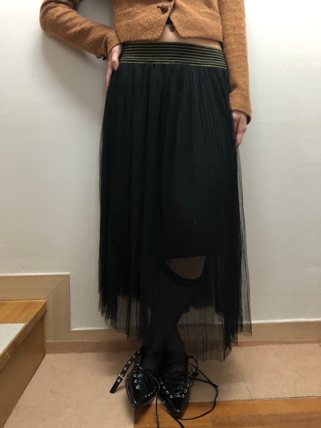 빈티지 블랙 레이스 스커트 상품이미지6