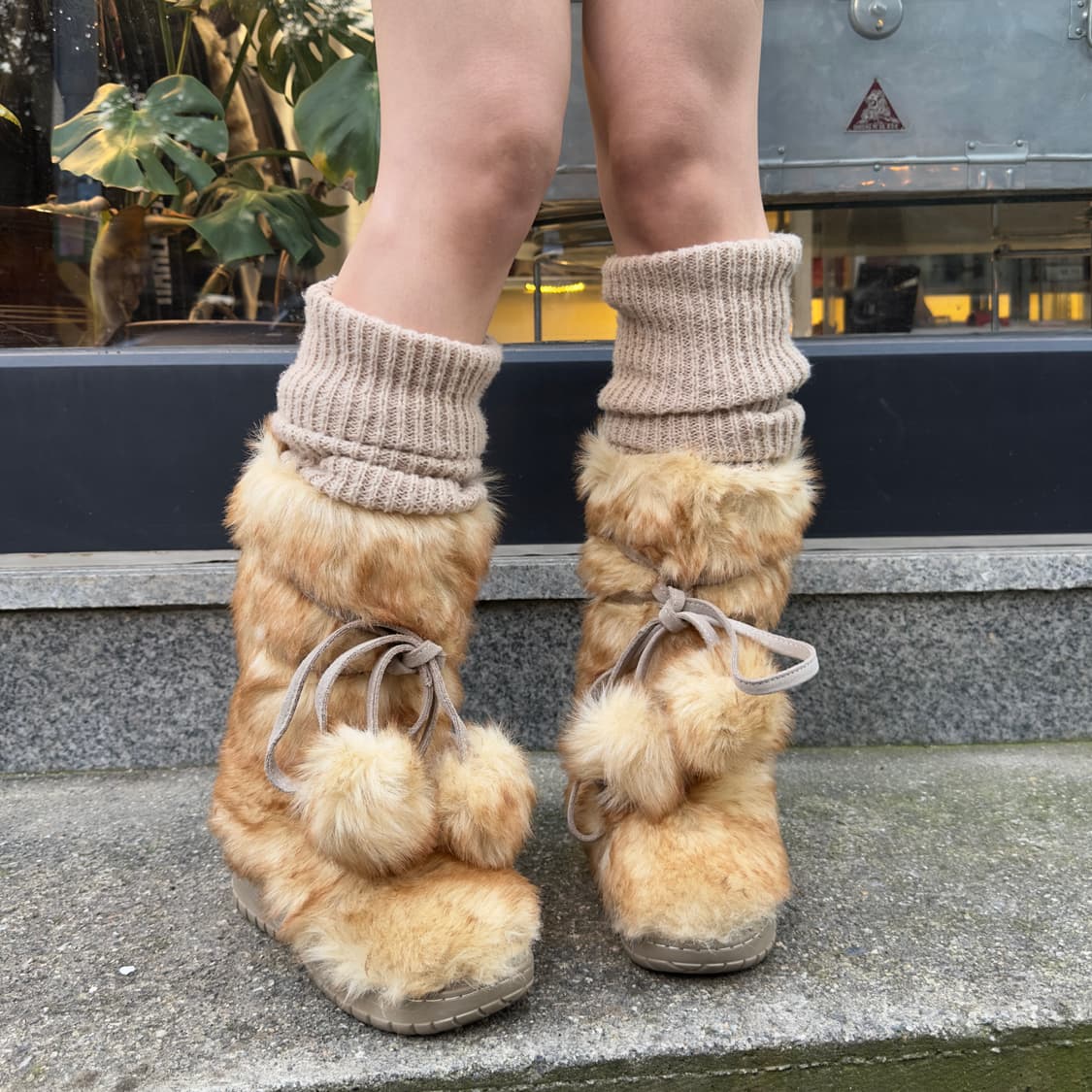 00s Y2K 콜린 스튜어트 털 부츠 상품이미지1