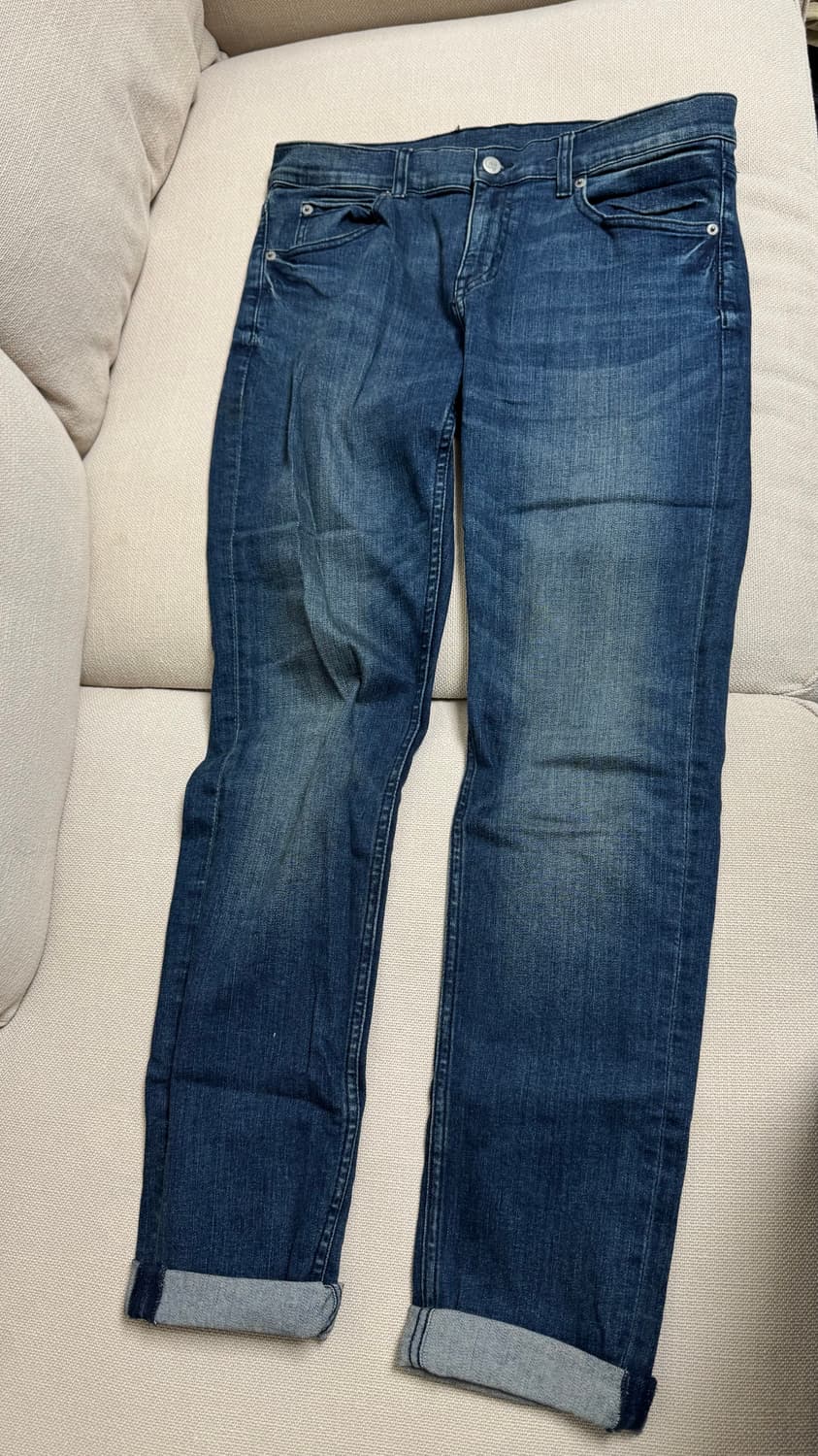 칩먼데이 스키니진 3벌 일괄 허리32인치  상품이미지1