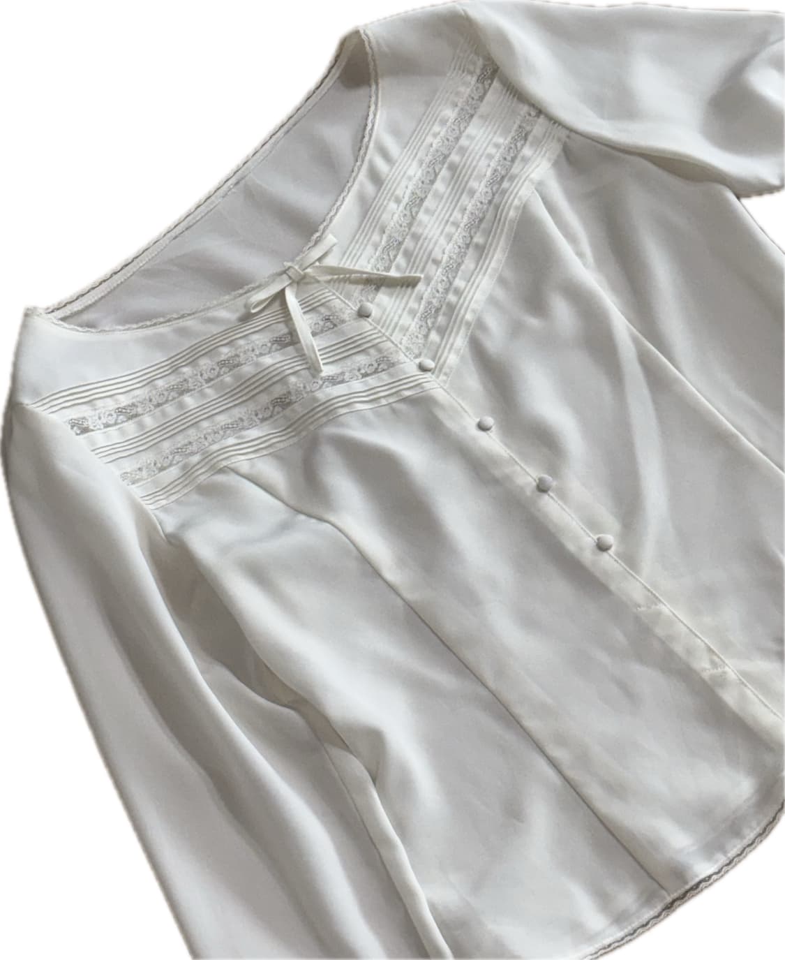 빈티지 레이스 콩단추 블라우스 상품이미지1