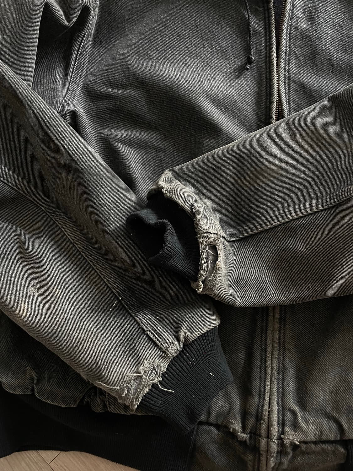 90s 칼하트 블랙 데님 아즈텍 액티브 자켓 j130 상품이미지8