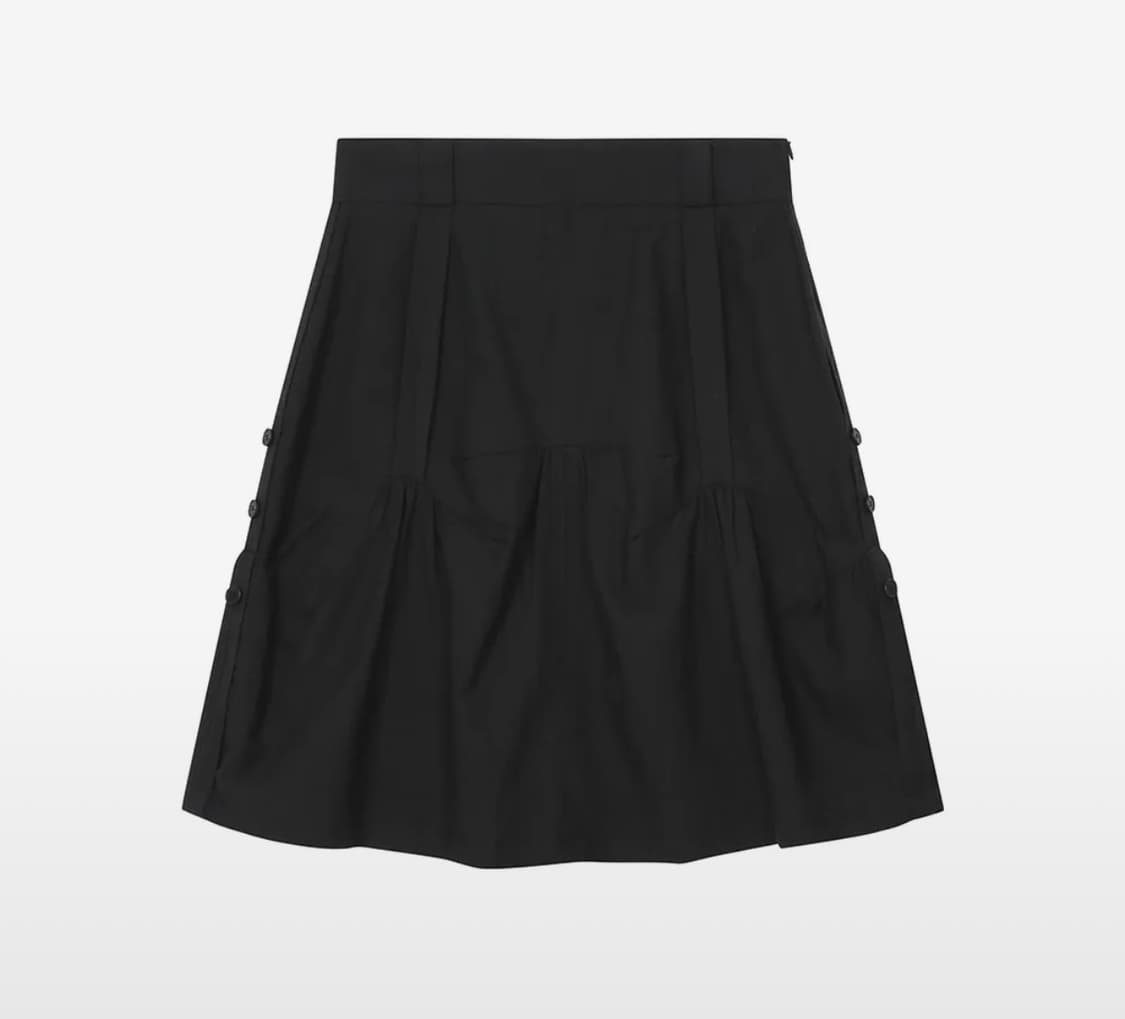미세키서울 Slouchy balloon midi skirt BLACK 상품이미지1