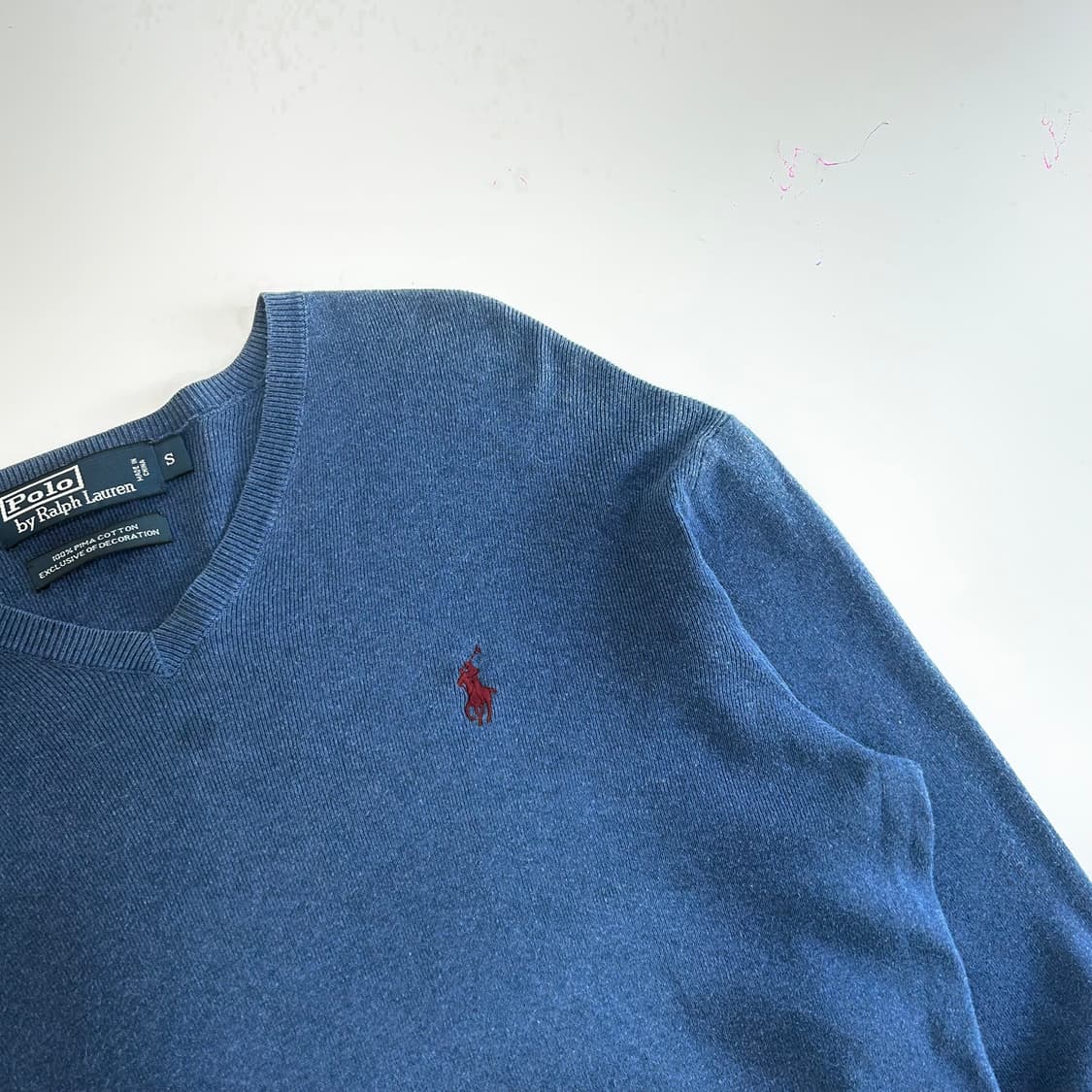 Polo 폴로 레드포니 블루 브이넥 니트 상품이미지4