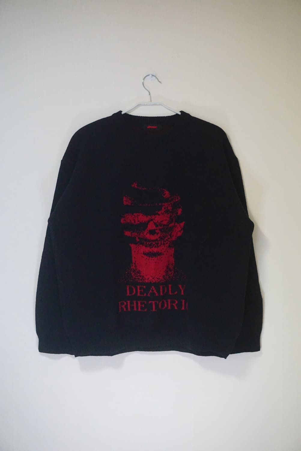 블랙 그래픽 니트 상품이미지1