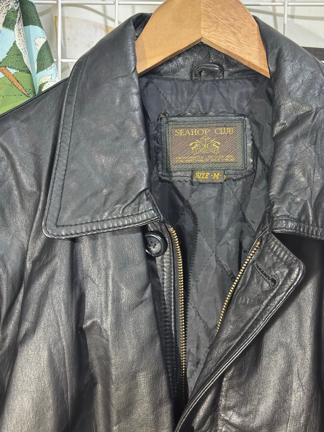 Seahop Club 하프 코트 레더 자켓 M 상품이미지5
