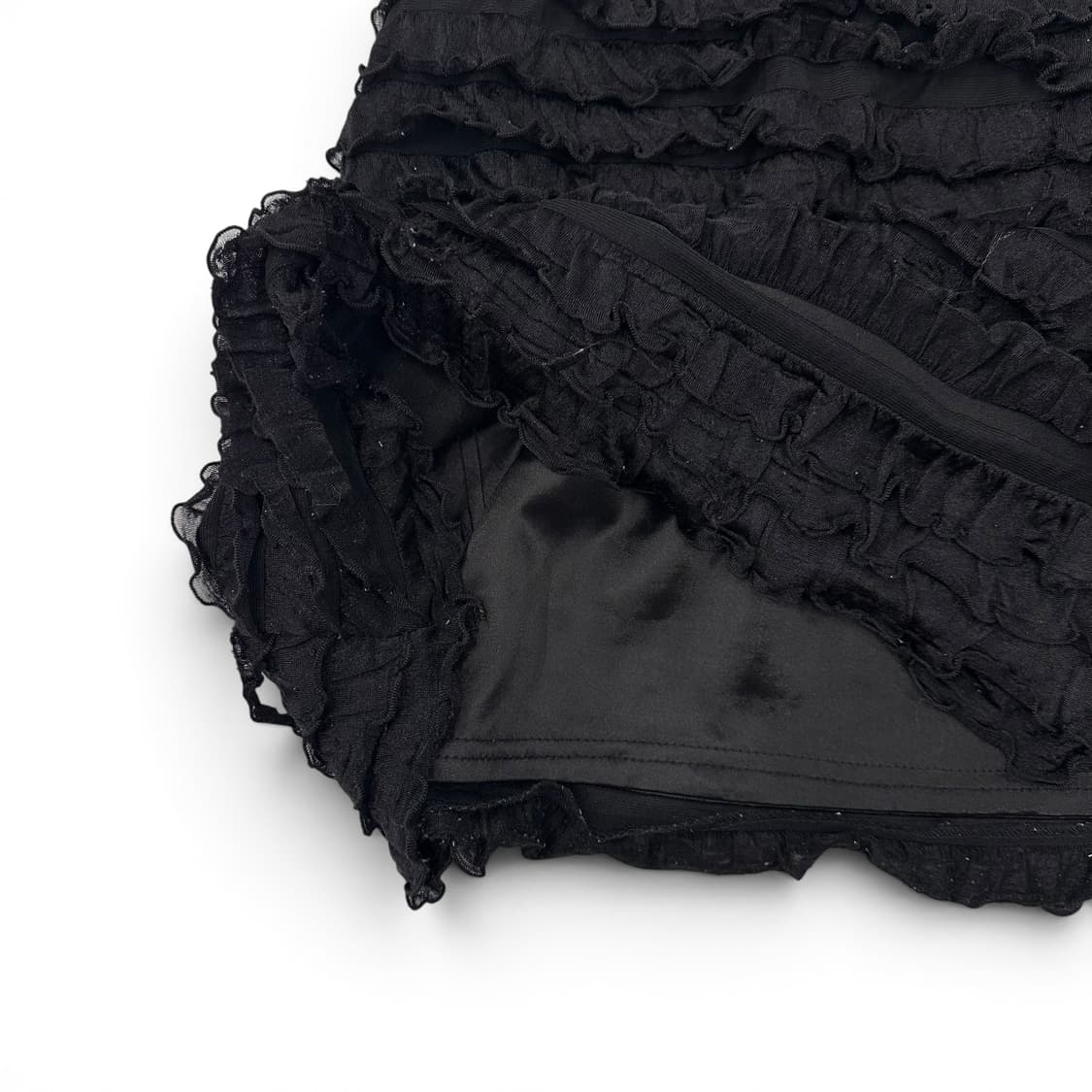 Black Frill Layering Mini Skirt 상품이미지5