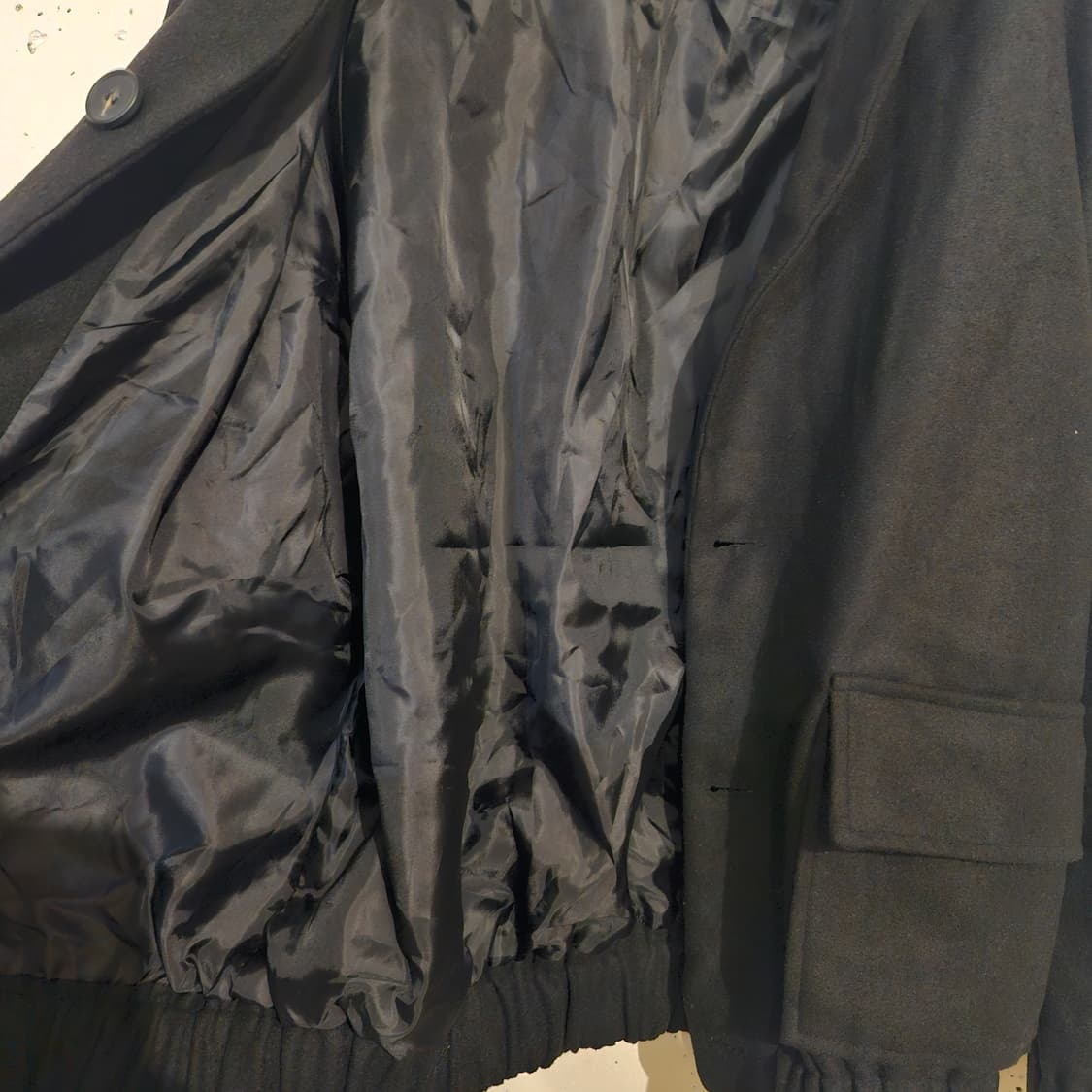 블랙 세무 스웨이드 블루종 자켓 F 상품이미지5